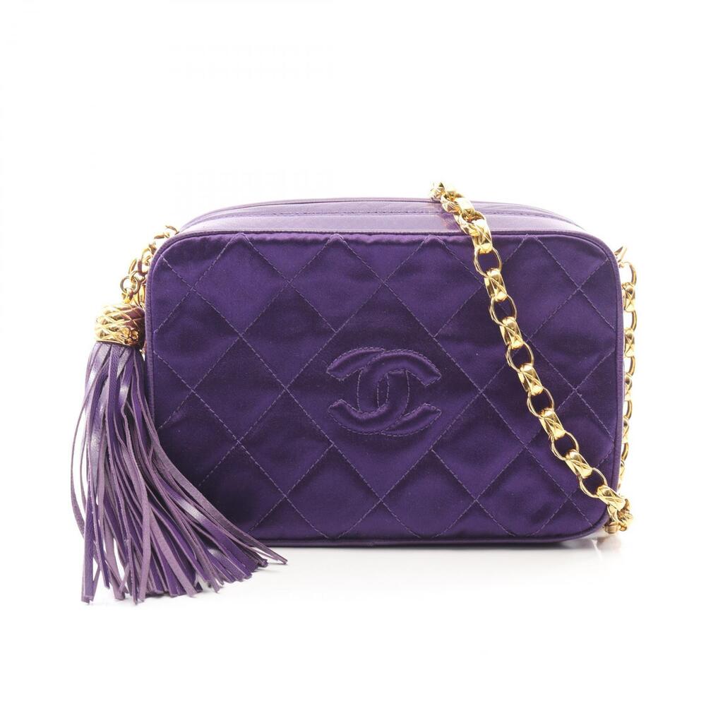Chanel Matelasse Shoulder Bag Purple